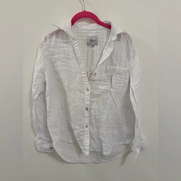 Rails Ellis Button-Down Shirt | White | Women’s XS - Picture 4 of 8